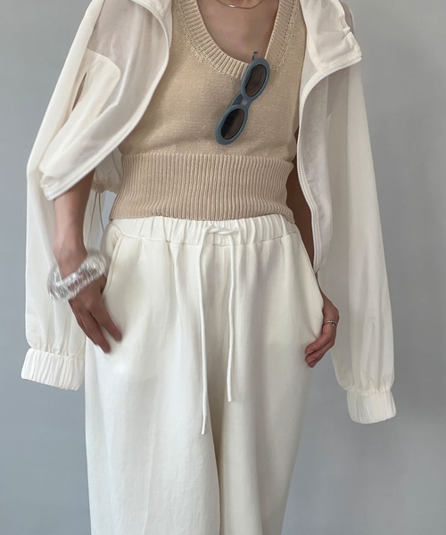 「chuclla」 イージーパンツ M ホワイト レディース_画像2