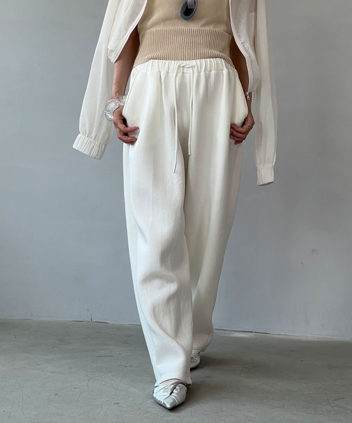 「chuclla」 イージーパンツ M ホワイト レディース_画像4