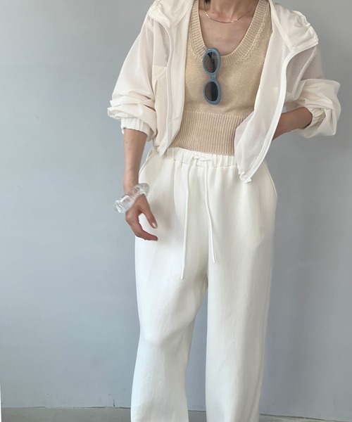 「chuclla」 イージーパンツ M ホワイト レディース_画像6