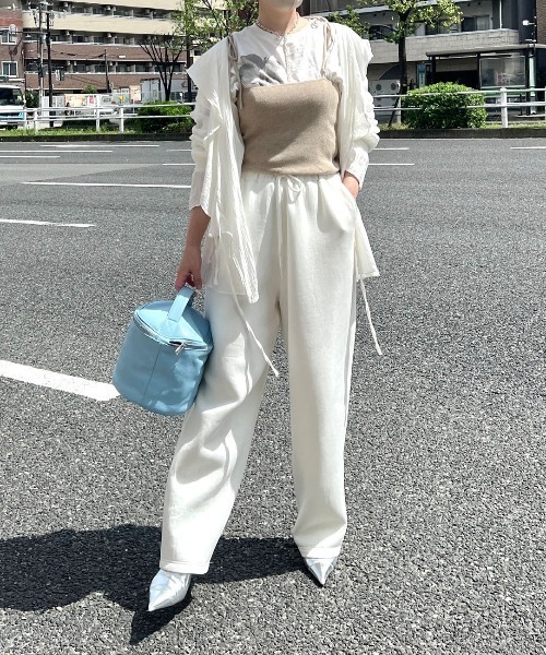 「chuclla」 イージーパンツ M ホワイト レディース_画像7