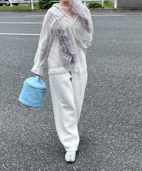 「chuclla」 イージーパンツ M ホワイト レディース_画像8