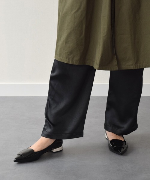 FABIO RUSCONI ブラック フラットシューズ 36 FABIO RUSCONI（ファビオルスコーニ） フラットパンプス 36 ブラック系