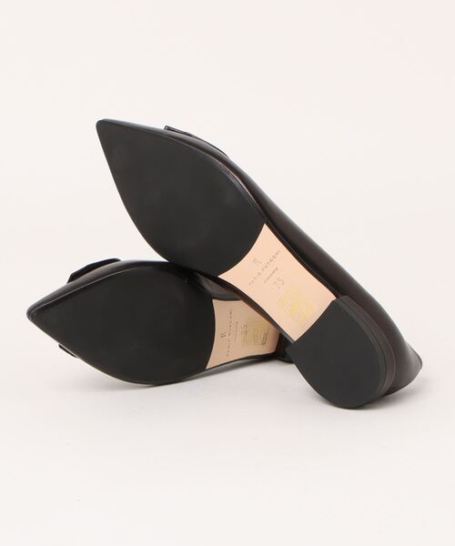 ✨極美品✨ ファビオルスコーニ Vカット レザー ブラック フラットパンプス FABIO RUSCONI（ファビオルスコーニ） フラットパンプス 36 ブラック系