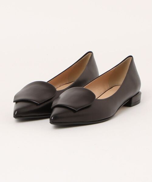 FABIO RUSCONI ブラック フラットシューズ 36 FABIO RUSCONI（ファビオルスコーニ） フラットパンプス 36 ブラック系