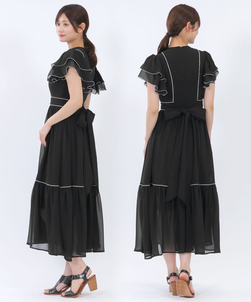 「MARY QUANT」 半袖ワンピース M ブラック レディースの画像
