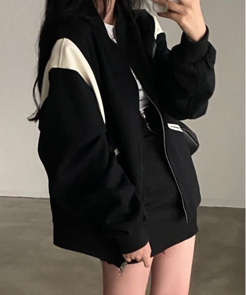 「by muni:r」 ブルゾン FREE ブラック レディース_画像4