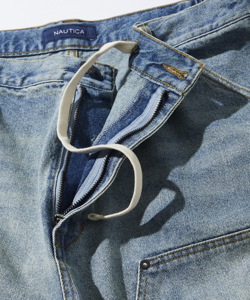「NAUTICA」 デニムハーフパンツ X-LARGE ネイビー メンズ_4