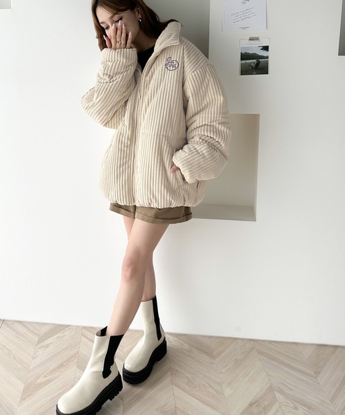 「Java」 ブルゾン LARGE ネイビー レディース_画像9