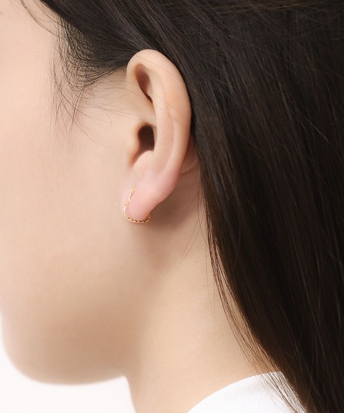 「ESTELLE」 ピアス（両耳用） - イエローゴールド レディース_画像3