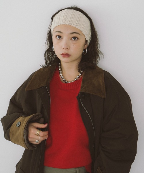 「HANNE」 長袖ニット FREE グレー レディース_画像3