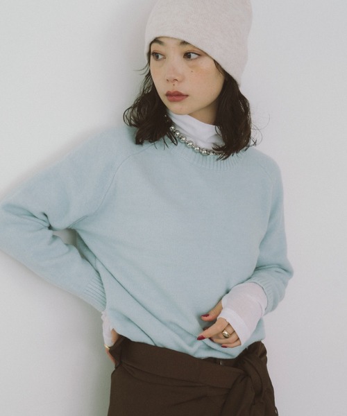 「HANNE」 長袖ニット FREE グレー レディース_画像4