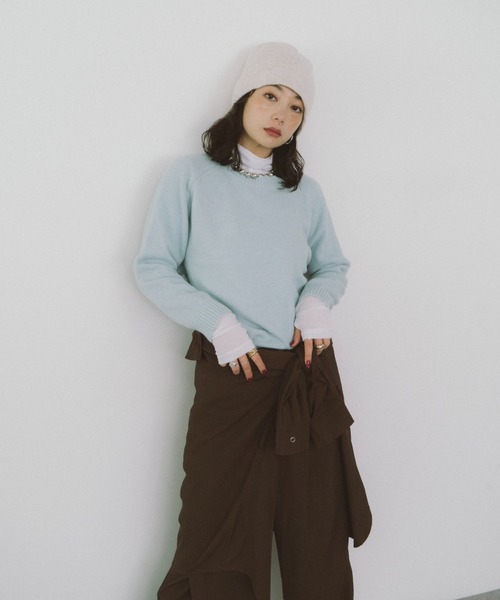 「HANNE」 長袖ニット FREE グレー レディース_画像5