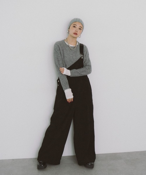「HANNE」 長袖ニット FREE グレー レディース_画像6