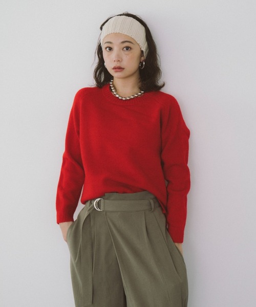 「HANNE」 長袖ニット FREE グレー レディース_画像7