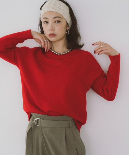 「HANNE」 長袖ニット FREE グレー レディース_画像8