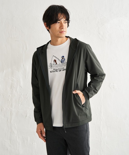SAYSKY フード付きパーカー 黒 ikka（イッカ） パーカー 「吸水速乾／UVカット」ドライメッシュZIP