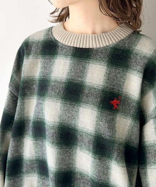 「classicalelf」 長袖カットソー LARGE ブルー レディース_画像7