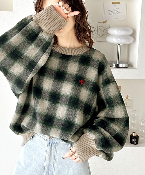 「classicalelf」 長袖カットソー LARGE ブルー レディース_画像9