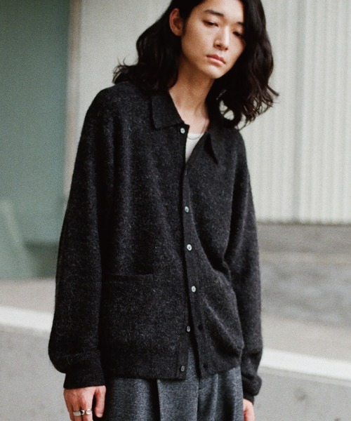 WYM LIDNM 「WYM LIDNM」 ニットカーディガン L アッシュブラウン
