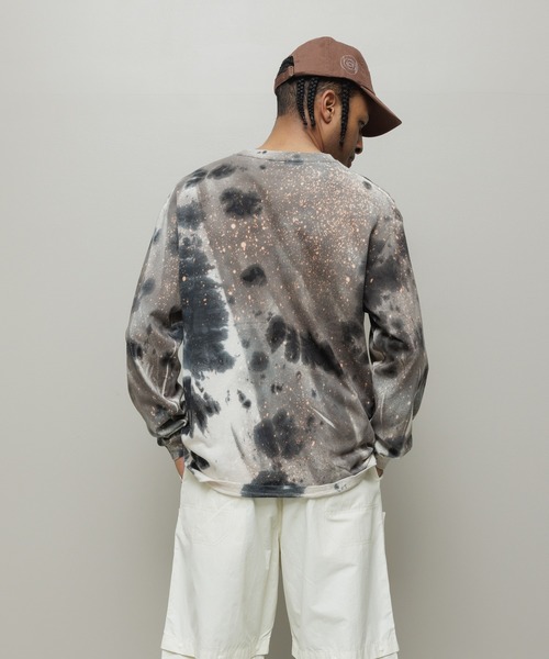 ZOZOTOWN × hide TIE-DYE Lサイズ　グレー　Tシャツ bal（バル） tシャツ LOGO TIE DYE LS TEE by YUKIDYE メンズ