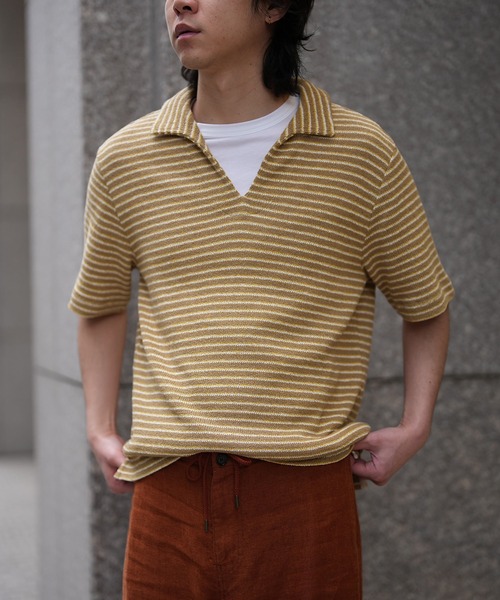 ポロシャツ リラックスフィット ストライプ メンズ : ZOZOTOWN Yahoo