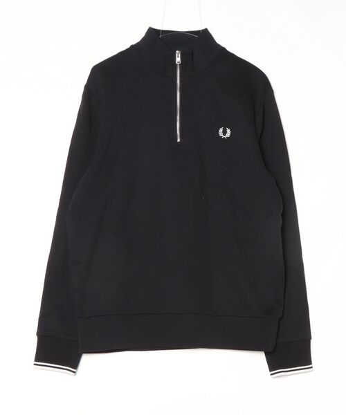 「FRED PERRY」 スウェットカットソー L ブラック レディース