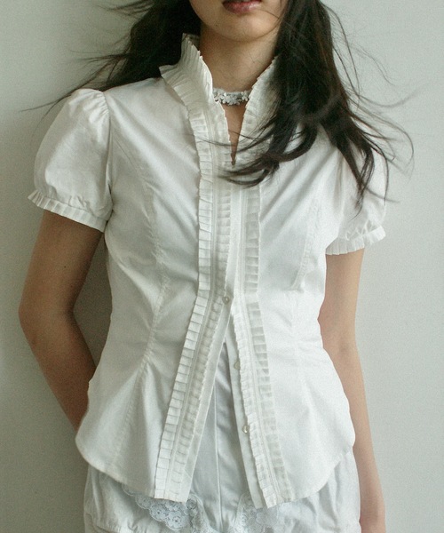 igi ブラウス シャツ PUFF FRILL BLOUSE / パフスリーブフリルブラウス