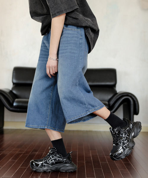 NEOS（KOKUYO） 「neos」 デニムハーフパンツ LARGE ネイビー メンズ