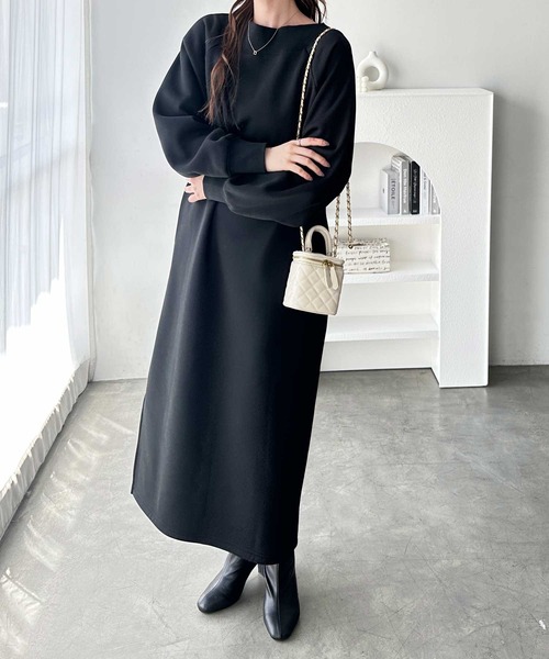 「GeeRA」 長袖ワンピース X-LARGE ブラック レディース_画像5