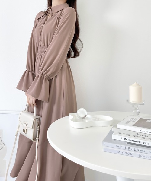 「mily bilet」 長袖ワンピース LARGE ブラック レディース_画像3