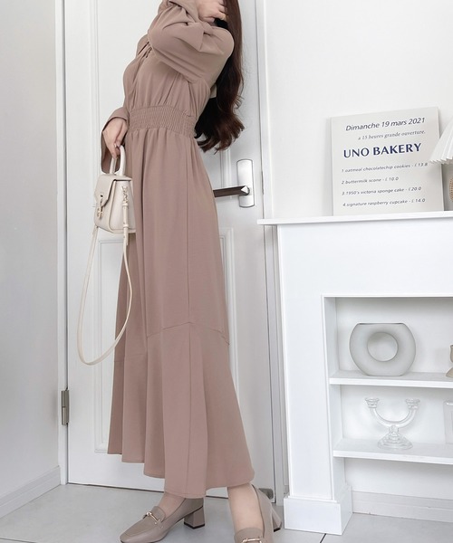 「mily bilet」 長袖ワンピース LARGE ブラック レディース_画像6