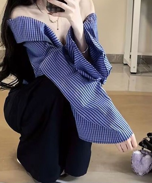 「meJane」 セットアップ M ネイビー レディース_画像4