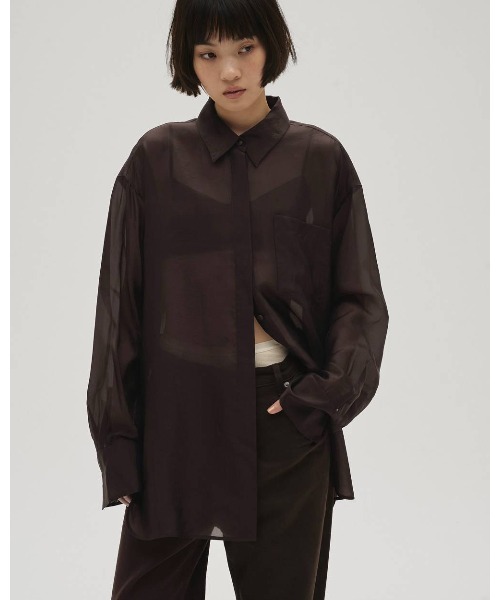 ブラウス シャツ TODAYFUL Chambray Silky Shirts レディースの画像