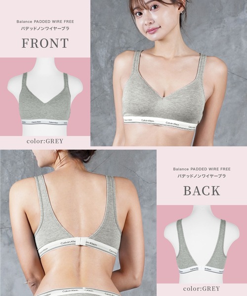スポーツブラ Calvin Klein カルバンクライン Balance PADDED WIRE FREE レディース ブラの画像