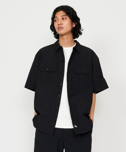 Dickies（ディッキーズ） シャツ 半袖 ワークシャツ 半袖 ドローコード