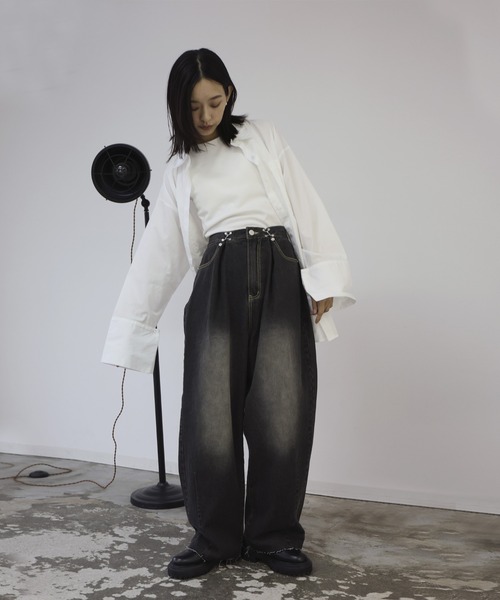 「hellam」 デニムパンツ MEDIUM ブルー レディース_画像2