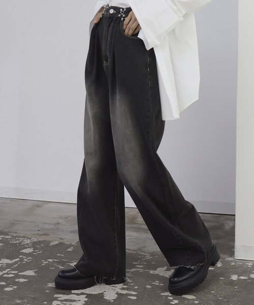 「hellam」 デニムパンツ MEDIUM ブルー レディース_画像3