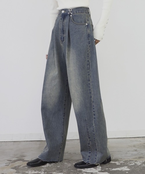 「hellam」 デニムパンツ MEDIUM ブルー レディース_画像8