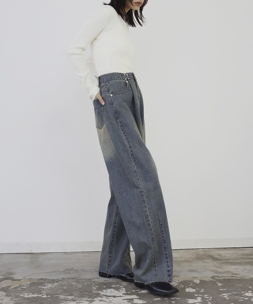 「hellam」 デニムパンツ MEDIUM ブルー レディース_画像9