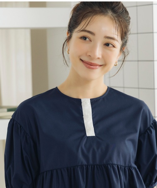 Sono（ソーノ） ブラウス シャツ 半袖 「SONO/ソーノ」オーナメント