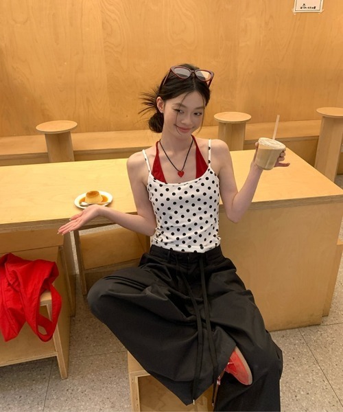 キャミソール Y2K ドットレイヤードキャミソール : ZOZOTOWN Yahoo!店