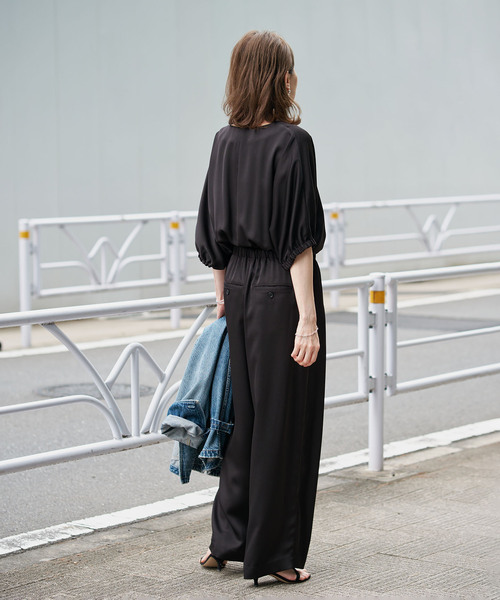 【極美品】VERMEIL par iena バック リボン サロペット ワイド VERMEIL par iena（ヴェルメイユパーイエナ） オールインワン 「一部