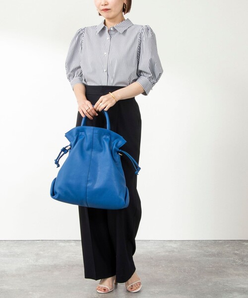 「NOLLEY'S」 7分袖シャツ 38 ネイビー レディース_画像3