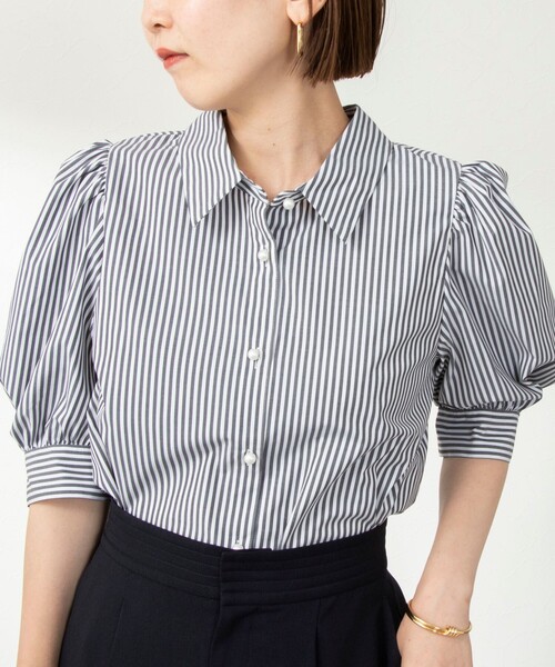 「NOLLEY'S」 7分袖シャツ 38 ネイビー レディース_画像7