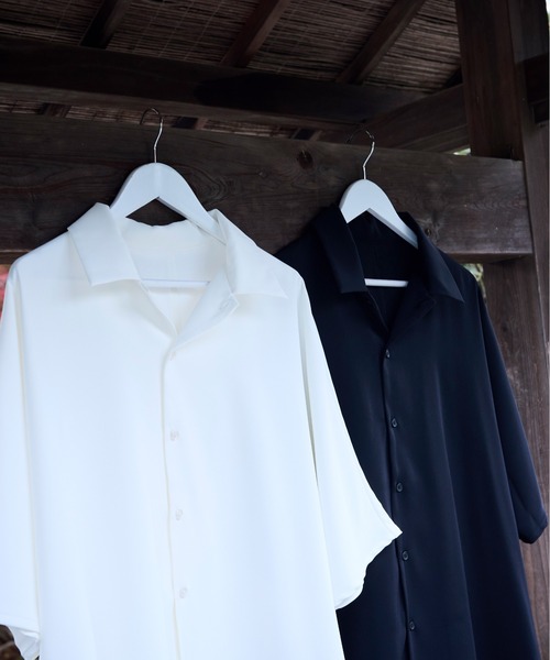 「狐独」 「ellno loset」半袖シャツ MEDIUM ブラック メンズ_画像4