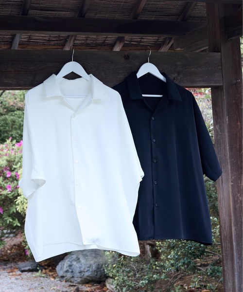 「狐独」 「ellno loset」半袖シャツ MEDIUM ブラック メンズ_画像5