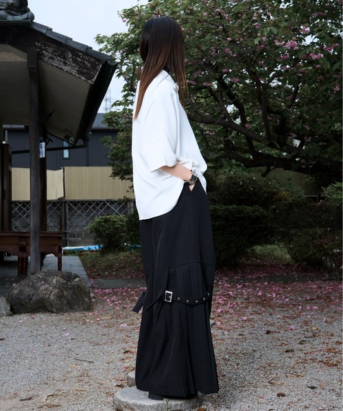 「狐独」 「ellno loset」半袖シャツ MEDIUM ブラック メンズ_画像9