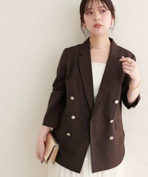 natural couture ジャケット テーラードジャケット 「sherbet line」UV