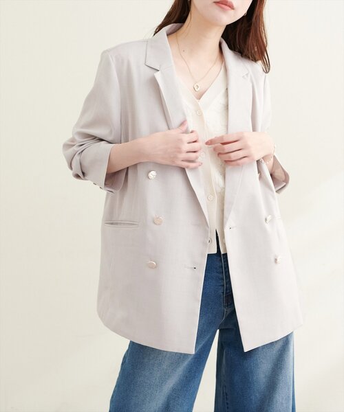 natural couture ジャケット テーラードジャケット 「sherbet line」UV
