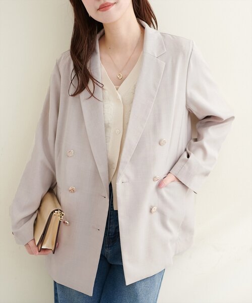 natural couture ジャケット テーラードジャケット 「sherbet line」UV
